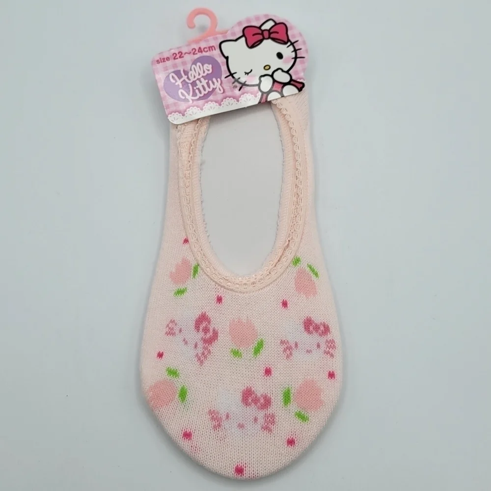 Sanrio Hello Kitty tulip floral no show Socks Pink